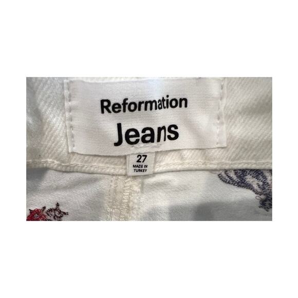 Reformation Cynthia Ladybugs High Rise Straight Jeans Size 27 - Picture 6 of 11